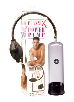 Indulge yourself with the simple pleasures of a classic! Increase your penis size and thickness and enjoy the hardest erections you have ever had. Simply cover the air release valve, place your penis into the sleeve-lined shaft, squeeze the medical-style pump ball, and watch your hard-on swell with power! Amaze your partner with restored confidence and renewed sexual drive. For the ultimate pleasure experience, go back to the basics.

Measurements: 7.5 inch interior length, 2.15 inch inner diameter of cylinder opening

Material: Acrylic, Rubber 